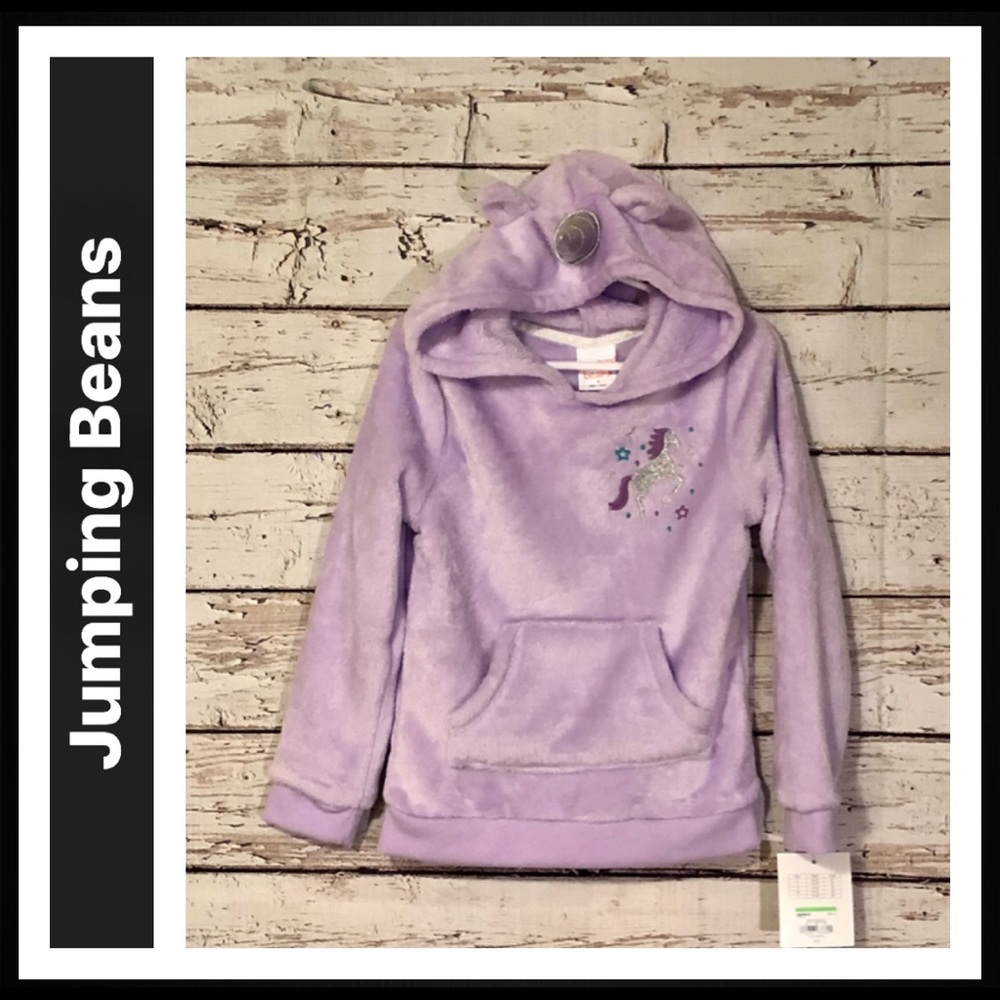 Jumping Beans Long Sleeve Minky Pullover Hoodie